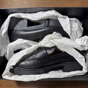 Coach Women Leah Platform Loafers Shoes Size 10B Black CB990